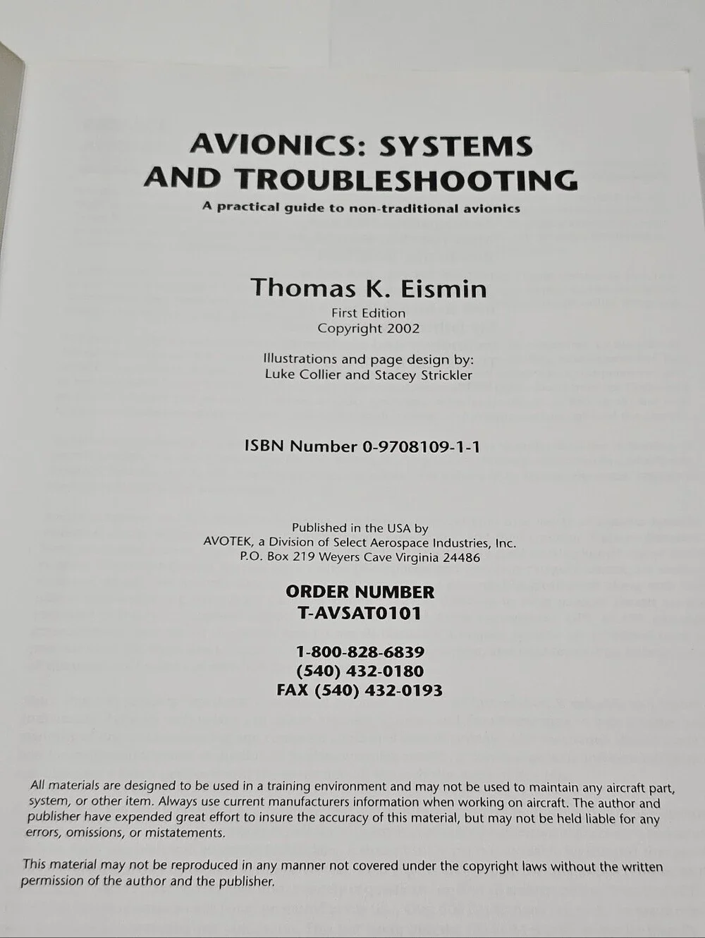 Avionics Systems and Troubleshooting Textbook T.K. Eismin A&P Mechanic AMT Guide